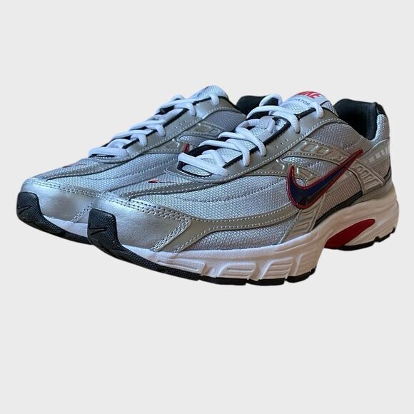NWB Nike Initiator Running Athletic Shoes Men\'s Size 10.5 Metallic Silver White main image 4